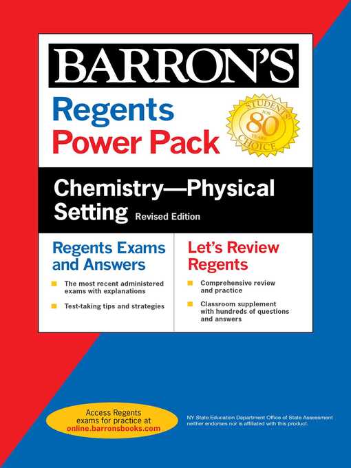 Title details for Regents Chemistry—Physical Setting Power Pack Revised Edition by Albert S. Tarendash - Wait list